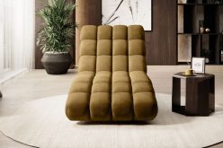 Nowoczesny fotel szezlong do salonu pikowany 80 cm 6