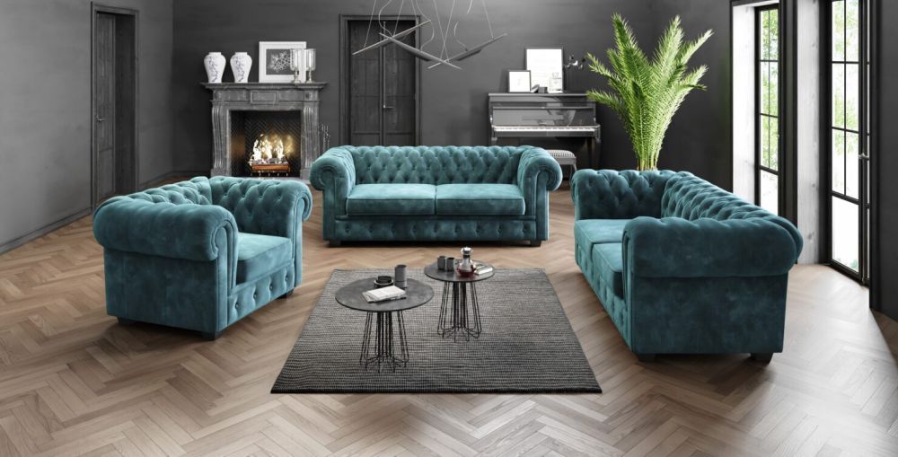 Kanapa turkusowa – jak łączyć, by stworzyć przytulne pomieszczenie? Ranking 30 najpiękniejszych kanap do salonu. 24