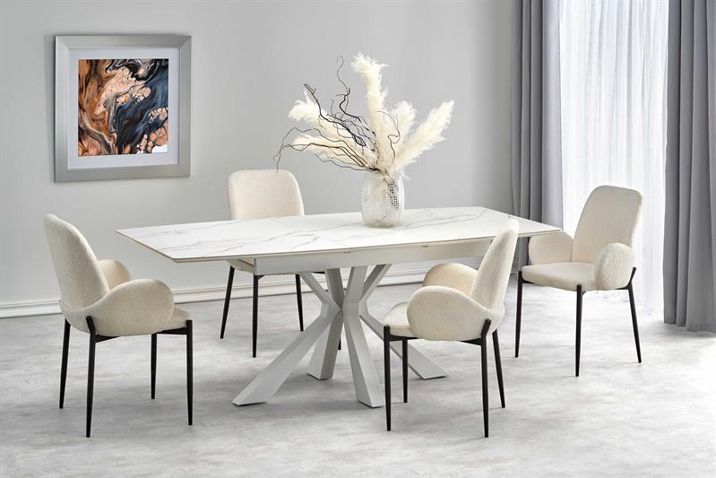Biały stół z krzesłami - propozycje 50 najmodniejszych stołów i gotowe aranżacje 43