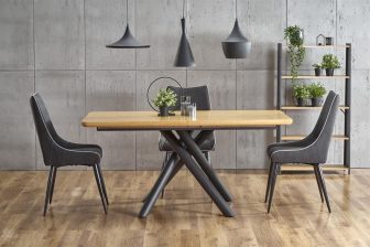 Stół z czarnymi nogami - propozycje 50 modnych stołów z szybką dostawą. 12
