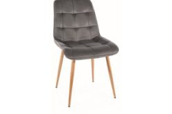Krzesło tapicerowane welurowe na metalowych nogach CHIC - wiele kolorów 19