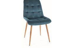 Krzesło tapicerowane welurowe na metalowych nogach CHIC - wiele kolorów 15