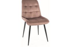 Krzesło tapicerowane welurowe na metalowych nogach CHIC - wiele kolorów 16