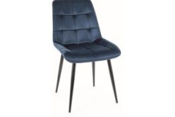 Krzesło tapicerowane welurowe na metalowych nogach CHIC - wiele kolorów 15