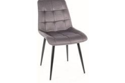 Krzesło tapicerowane welurowe na metalowych nogach CHIC - wiele kolorów 14