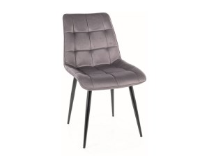 Krzesło tapicerowane welurowe na metalowych nogach CHIC - wiele kolorów 298