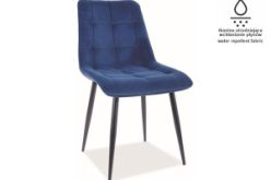Krzesło tapicerowane welurowe na metalowych nogach CHIC - wiele kolorów 13