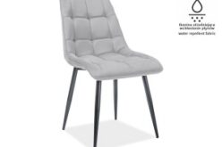 Krzesło tapicerowane welurowe na metalowych nogach CHIC - wiele kolorów 12