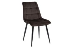 Krzesło tapicerowane welurowe na metalowych nogach CHIC - wiele kolorów 10
