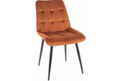 Krzesło tapicerowane welurowe na metalowych nogach CHIC - wiele kolorów 9