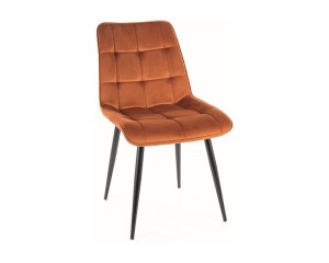 Krzesło tapicerowane welurowe na metalowych nogach CHIC - wiele kolorów 13