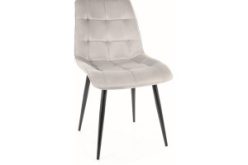 Krzesło tapicerowane welurowe na metalowych nogach CHIC - wiele kolorów 7