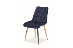 Krzesło tapicerowane welurowe na metalowych nogach CHIC - wiele kolorów 5