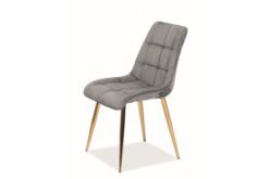 Krzesło tapicerowane welurowe na metalowych nogach CHIC - wiele kolorów 3