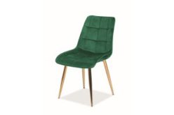 Krzesło tapicerowane welurowe na metalowych nogach CHIC - wiele kolorów 2
