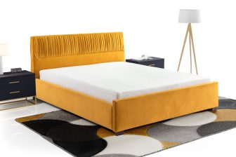 Łóżko do sypialni z ozdobnym marszczeniem 140cm/160cm/180cm GREGOR 47