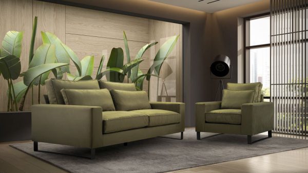 Bardzo wygodna sofa i fotel do salonu KOMPLET mebli COSIMO 1