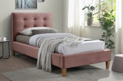 Łóżko tapicerowane jednoosobowe 2 kolory TEXAS 90cm 4