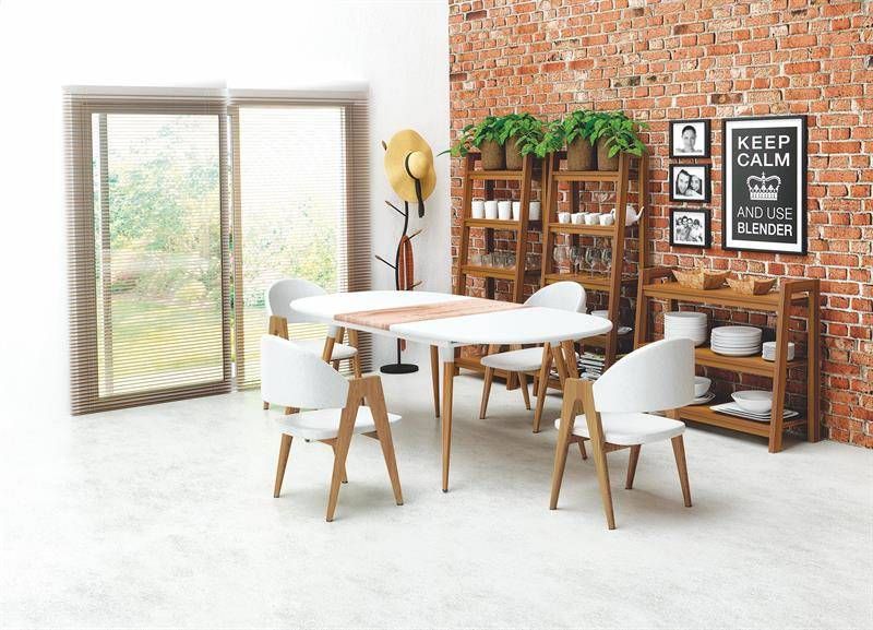 Stół biało drewniany - propozycje 20 stołów i inspiracje na wnętrze. 28