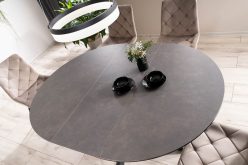 Zaokrąglony rozkładany stół PUNTO w dwóch ciemnych kolorach 7