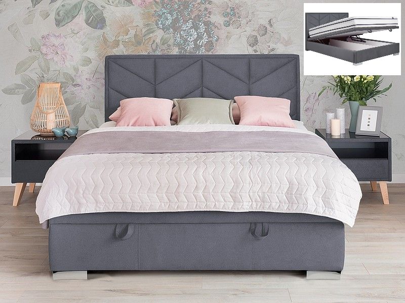 Łóżka 160x200 z pojemnikiem - zobacz najpiękniejsze modele do Twojej sypialni marzeń 43