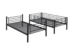 Łóżko piętrowe metalowe 90x200 z możliwością zamiany na dwa łóżka stojące BOLO 18