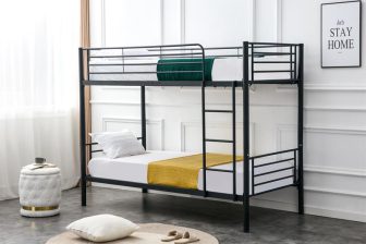 Łóżko piętrowe metalowe 90x200 z możliwością zamiany na dwa łóżka stojące BOLO 99