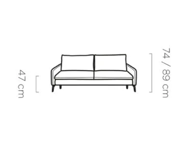 Mini sofa z funkcją spania i wąskimi bokami BECKY 12