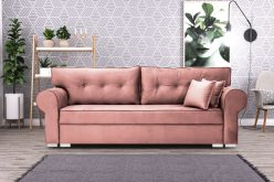Sofa glamour rozkładana z lamówkami SORELLA 4