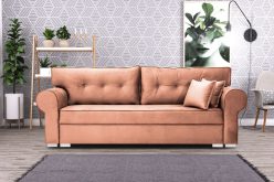 Sofa glamour rozkładana z lamówkami SORELLA 5
