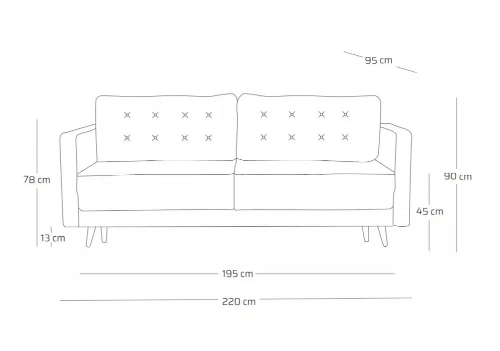Sofa rozkładana w stylu włoskim GIOVANNI 7