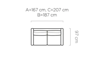 Sofa z systemem włoskim SORO różne szerokości spania 7
