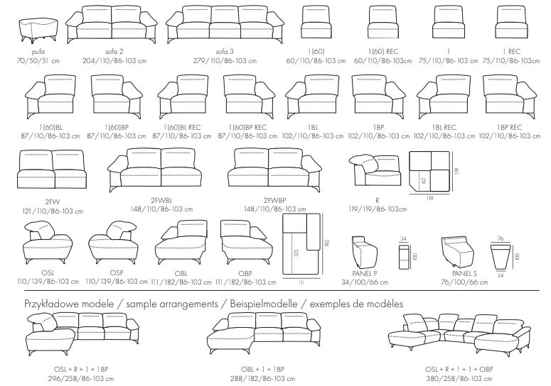 Kanapa relaks elektryczna GRECO 10