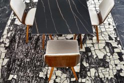Czarny marmurowy stół rozkładany LOZAN 16