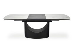 Elegancki stół rozkładany z marmurowym blatem i masywną nogą OSSO 8