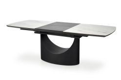 Elegancki stół rozkładany z marmurowym blatem i masywną nogą OSSO 9