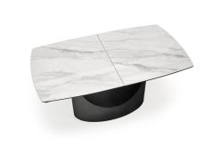 Elegancki stół rozkładany z marmurowym blatem i masywną nogą OSSO 12