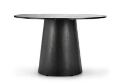Okrągły czarny stół z walcowatą nogą GINT 5