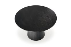 Okrągły czarny stół z walcowatą nogą GINT 6