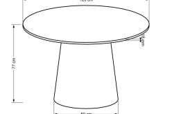 Okrągły czarny stół z walcowatą nogą GINT 11