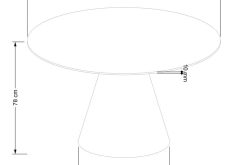 Orzechowy stół okrągły HENDER 3