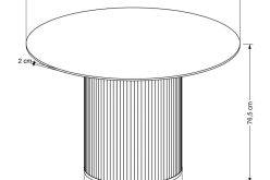 Stół okrągły z lamelową podstawą BRUNONO 10