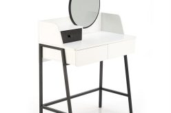 Toaletka z okrągłym lustrem do makijażu AGNESIO 6