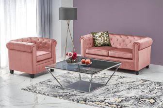 Sofa chesterfield z fotelem