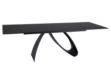 Designerski bardzo duży stół czarny mat rozkładany DIY 1