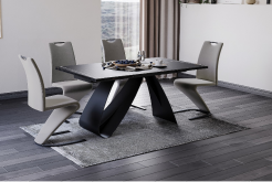 Designerski stół rozkładany czarny mat