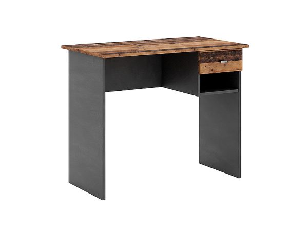 Tanie małe biurko 90 cm w stylu rustykalnym