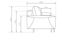 Rozkładana sofa w stylu boho na sprężynach i piance PUR AVILLA 7