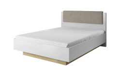 Łóżko białe połysk 160x200 AKRO 1