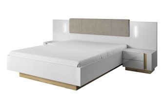 Łóżko białe połysk 160x200
